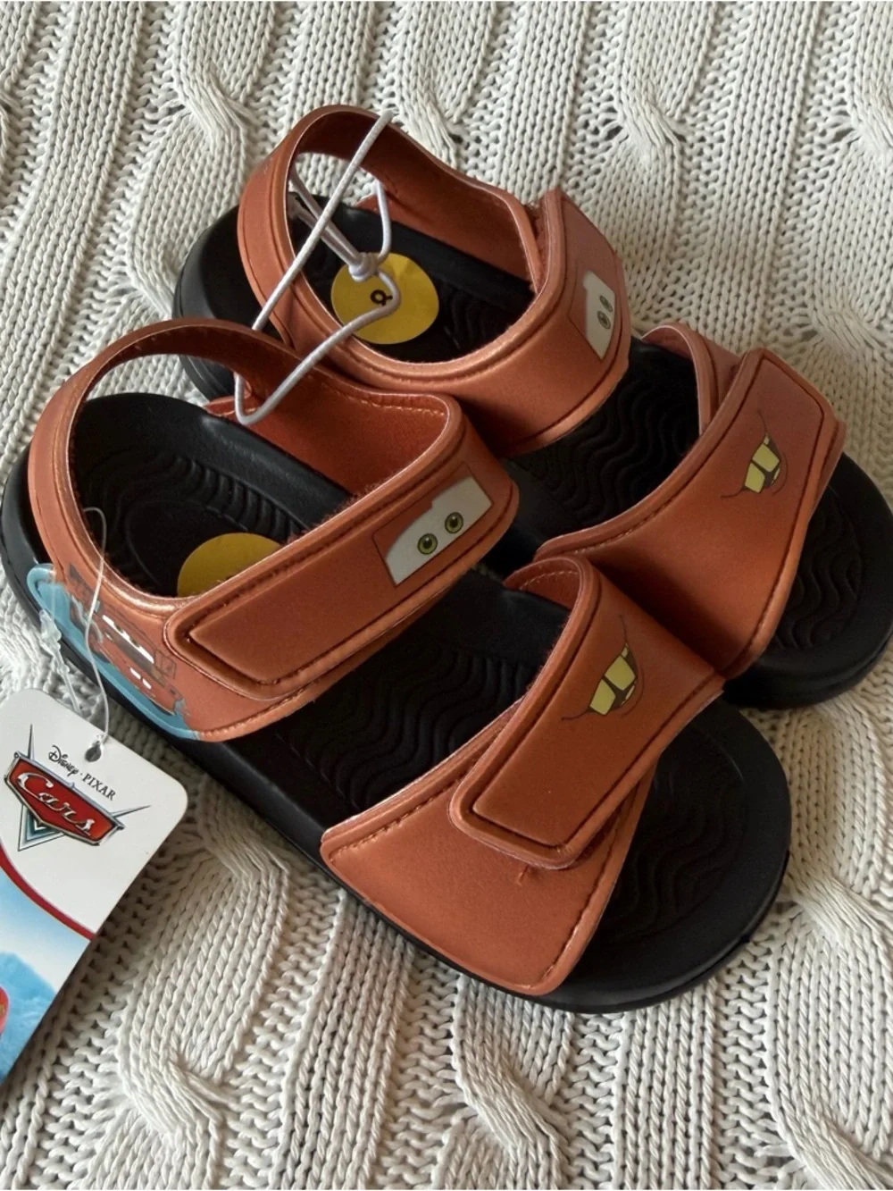Disney Cars Tow Mater Shoes Size 8 Boys Summer Beach Sandals Toddler NEW